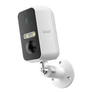ISIWITELECAMERA A BATTERIA WIRELESS FLIP 2K BULLET FISSA PER ESTERNO IR LED E SHOWCOLOR AUDIO BIDIRE - ISWI