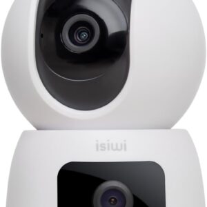 ISIWI TELECAMERA WIRELESS TWIN DOPPIA OTTICA 2K DOME MOTORIZZATA IR LED AUDIO BIDIREZIONALE SD CARD - ISWI