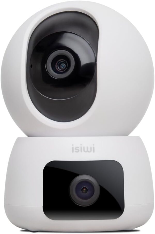 ISWDPI4M2.jpg ISIWI TELECAMERA WIRELESS TWIN DOPPIA OTTICA 2K DOME MOTORIZZATA IR LED AUDIO BIDIREZIONALE SD CARD - ISWI