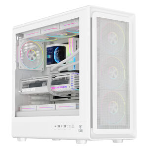 ITGCAMC36WICE_.jpg ITEK CASE MESHCORE 36W GAMING TOWER ATX 4x14CM ARGB FAN 2xUSB3 TYPE-C TEMP GLASS SIDE PANEL WHI