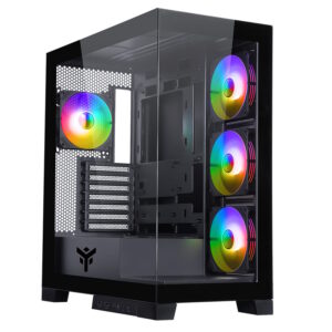 ITGCASB45B.jpg ITEK CASE SHOWBUI 45B - GAMING TOWER, ATX, 4X12CM ARGB FAN, 2XUSB3, TYPE-C, SIDE FRONT PANEL TE