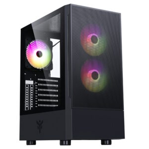 ITGCASIB30.jpg ITEK CASE SIISBE 3.0 - GAMING MIDDLE TOWER, 3X12CM ARGB FAN, USB3, SIDE PANEL TEMP GLASS WITH HINGE