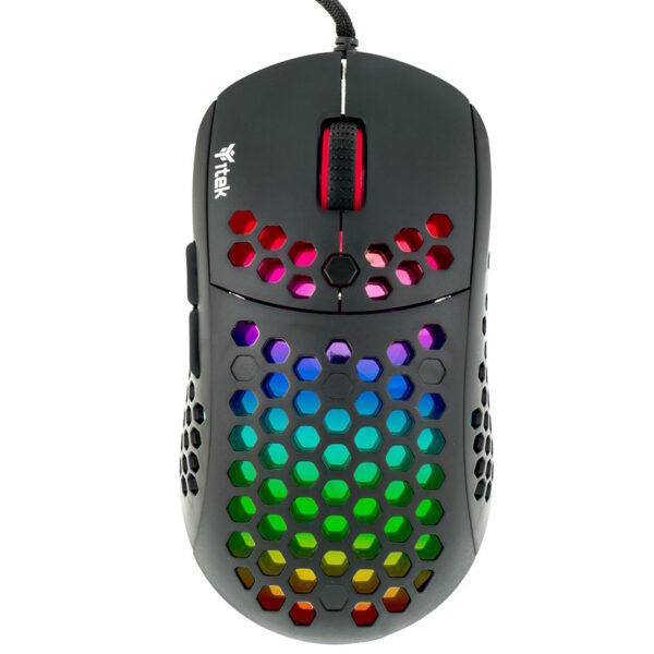ITMGG71.jpg ITEK MOUSE GAMING 12000DPI, RGB, SOFTWARE, SENSORE P3327, LEGGERO, A NIDO DAPE