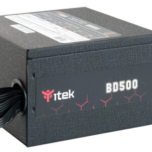 ITPSEBD500.jpg ITEK ALIMENTATORE BD500 - 500W, 80PLUS BRONZE, PFC ATTIVO, VENTOLA HDB 12CM, DC TO DC