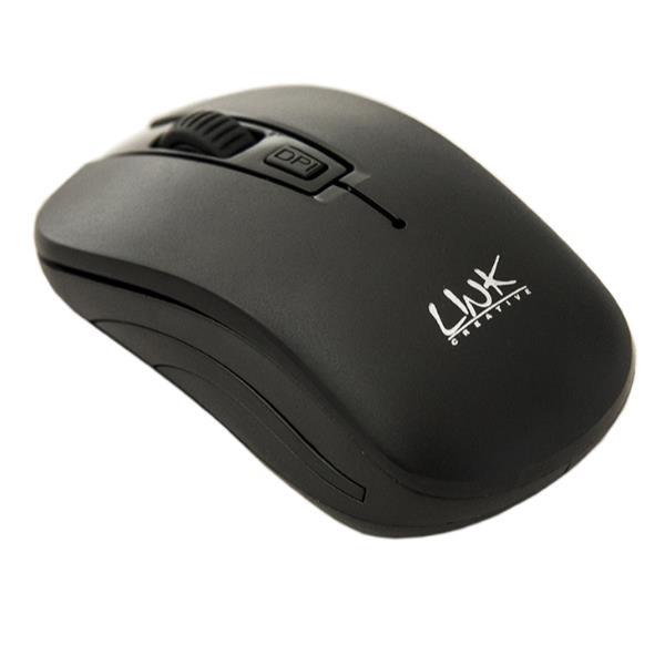 LKMOS02.jpg LINK MOUSE WIRELESS 3 TASTI NERO RICEVITORE USB 1000 DPI