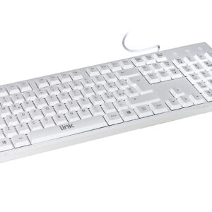 LKTAST09.jpg LINK TASTIERA ITALIANA 105 TASTI COLORE BIANCO CONNETTORE USB
