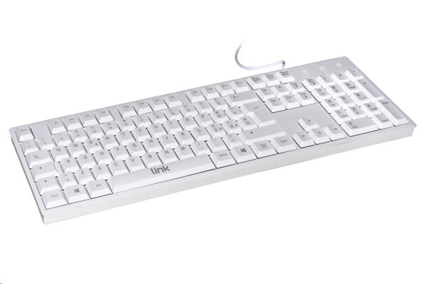 LKTAST09.jpg LINK TASTIERA ITALIANA 105 TASTI COLORE BIANCO CONNETTORE USB