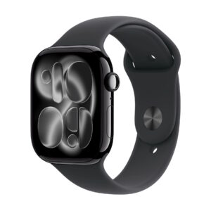 APPLE WATCH SERIES 11GPS46MMJET BLACK ALUMINIUM CASE WITH BLACK SPORT BAND, S/M