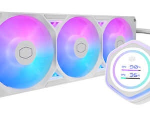MLXD36MA25SZLWICE_.jpg COOLER MASTER DISSIPATORE A LIQUIDO ATMOS II, 3X120MM ARGB, KIT LCD INC, BIANCO