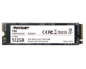 PATRIOT SSD INTERNO P300 512GB M.2 PCIE R/W 1700/1200 GEN 3X4