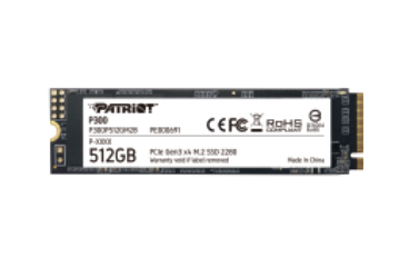 P300P512GM28.png PATRIOT SSD INTERNO P300 512GB M.2 PCIE R/W 1700/1200 GEN 3X4