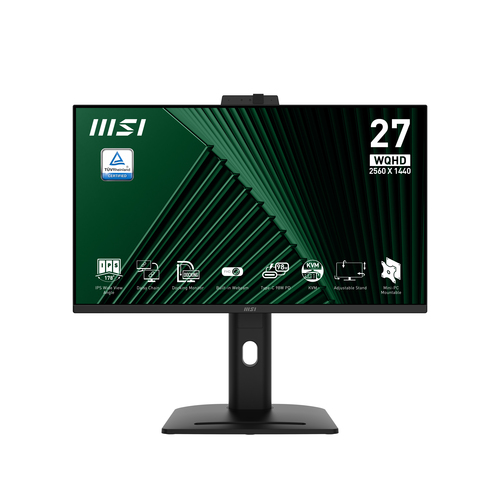 PROMP275QPDGICE_.jpg MSI MONITOR 27 LED IPS 16:9 QHD 1MS 250 CDM, PIVOT, USB-C DOCK, WEBCAM, DP/HDMI, MULTIMEDIALE, TYPE-C 98W, VESA, EPEAT