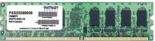 PSD22G80026.jpg PATRIOT RAM DIMM 2GB DDR2 800MHZ CL6 NON ECC