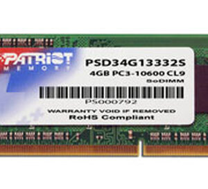 PATRIOT RAM SODIMM 4GB DDR3 1333MHZ