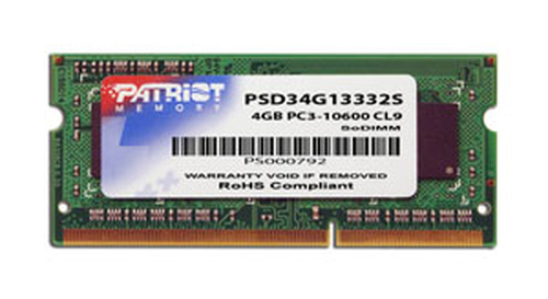 PSD34G13332S.jpg PATRIOT RAM SODIMM 4GB DDR3 1333MHZ