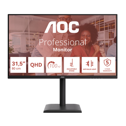 Q32E4UICE_.jpg AOC MONITOR 31,5 LED IPS QHD 16:9 100Hz 4MS 350 CDM, PIVOT, DP/HDMI, MULTIMEDIALE
