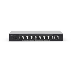 REYEE SMART SWITCH POE GIGABIT 9 P., 8 P. POE/POE+, POE POWER BUDGET 120W CHASSIS METALLICO DESKTOP - RUIJIEE