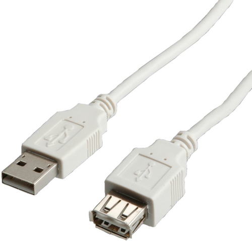 STANDARD CAVO USB2.0 CABLE, A-A, M/F, BEIGE, 3M - SECOMP