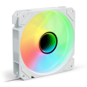 SHARKMIRREVWH.jpg SHARKOON VENTOLA SHARK MIRROR PWM RGB REVERSE 120x120x25MM WHITE