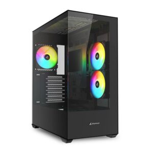 SHARKOON CASE SK6  ATX 2XU3, VETRO TEMPERATO, TRRS, 2XTG, 3X120 ARGB