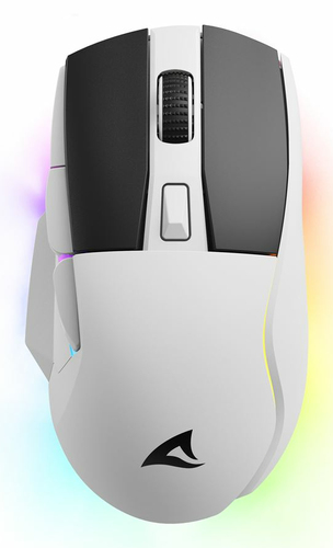 SKILLERSGM50WWICE_.jpg SHARKOON MOUSE SKILLER SGM50 BIANCO CABLATO E WIRELESS, 6400 DPI