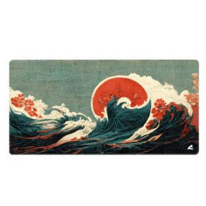 SKILLERSGP40D2.jpg SHARKOON SKILLER SGP40 D2 MOUSEPAD TAPPETINO GAMING 1000 x 500 x 3 MM ONDA BLU/VERDE