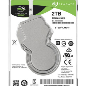 SEAGATE HDD GUARDIAN BARRACUDA 2TB 2,5 5400RPM SATA 6GB/S BUFFER 128MB