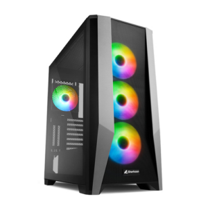 TG7MRGB.png SHARKOON CASE TG7M RGB ATX VETRO TEMPERATO, 7 SLOT ESPANSIONE, 3X120MM FAN FRONT, 1X120MM FAN REAR