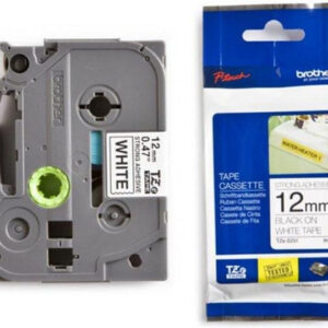 BROTHER NASTRO LAMINATO DA 12 MM (8M)  NERO/BIANCO