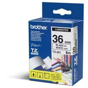 TZE261.jpg BROTHER NASTRO LAMINATO DA 36MM (8M) NERO/BIANCO