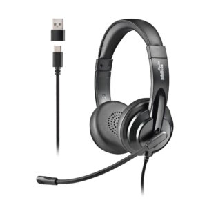 VOX605USBC.jpg NGS CUFFIE STEREO USB-C CON CONTROLLO DEL VOLUME E ADATTATORE USB