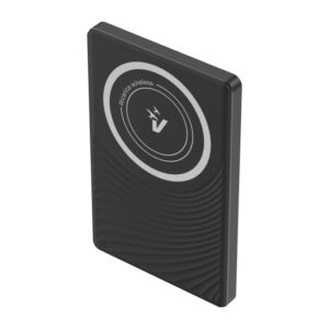 VULTECH POWERBANK MAGSAFE, SCHERMO LCD 5000 MAH TYPE C, RICARICA WIRELESS FINO 15W, PD20W, NERO